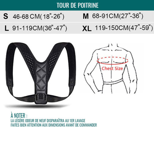 Correcteur de posture Golgoth confortable et ajustable – Image 5