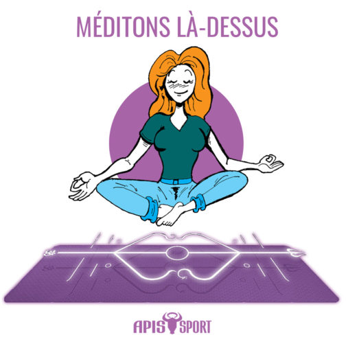 Méditation sur tapis yoga