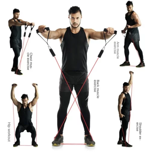 Kit de musculation Toppo bandes de résistance 11 pièces – Image 7